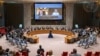 In this photo provided by United Nations Photo, a wide view of the first ever Security Council meeting on artificial intelligence (AI) held, July 18, 2023, at U.N. headquarters in New York. 