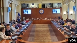 Imagen de archivo de una sesión extraordinaria en la OEA.