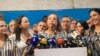 La líder opositora venezolana, María Corina Machado, junto a Corina Yoris, nombrada candidata para las elecciones presidenciales en la sede del comando de campaña de Vente Venezuela, el 22 de marzo de 2023.