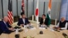 U.S. President Joe Biden, from left, Australia PM Anthony Albanese, Japan PM Fumio Kishida and India PM Narendra Modi hold Quad talks at G7 summit, Hiroshima, Japan, May 20, 2023.