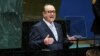 El presidente de Guatemala, Alejandro Giammattei, se dirige al 78 período de sesiones de la Asamblea General de Naciones Unidas en la ciudad de Nueva York, EEUU, el 19 de septiembre de 2023.
