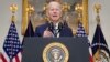 El presidente Joe Biden habla sobre el sistema bancario en la Sala Roosevelt de la Casa Blanca, el lunes 13 de marzo de 2023 en Washington. (Foto AP/Andrew Harnik)