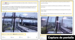 Captura de las publicaciones en X.