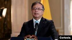ARCHIVO - El presidente Gustavo Petro durante el mensaje ante el Consejo de Derechos Humanos de la ONU.