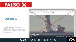 Rusia no realizó ejercicios de guerra cerca de Florida, Estados Unidos, como se dice en videos de X. Diseño: Mila Cruz.
