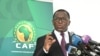 Paulin Claude Danho lors de l'inauguration du bureau local de la Confédération Africaine de Football (CAF) à Abidjan le 4 avril 2022.