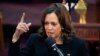 La vicepresidenta Kamala Harris habla en un servicio conmemorativo de Ruth Whitfield, víctima del tiroteo en el supermercado de Buffalo, en la Iglesia Bautista Mt. Olive, el sábado 28 de mayo de 2022, en Buffalo, Nueva York (AP Photo/Patrick Semansky)