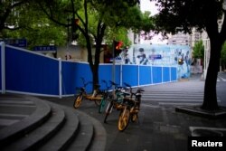 上海5月16日仍然被封的街道。（2022年5月16日）