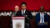 El presidente peruano, Pedro Castillo, toma la palabra durante la apertura de la 52ª Asamblea General de la OEA en Lima, el 5 de octubre de 2022.