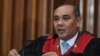 El presidente del Tribunal Supremo de Justicia de Venezuela, Maikel Moreno, durante una conferencia de prensa el 1 de septiembre de 2020 en Caracas.