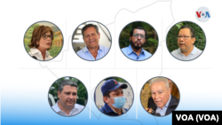 Los precandidatos presidenciales detenidos en Nicaragua. VOA