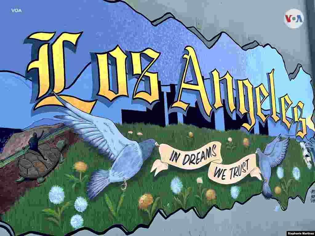 Uno de los temas principales de los murales es la celebración de la cultura, la historia, el arte y la gente de Los Ángeles.