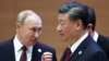 中国领导人习近平与俄罗斯总统普京在乌兹别克斯坦撒马尔罕出席上海合作组织首脑会议期间交谈。（2022年9月16日）