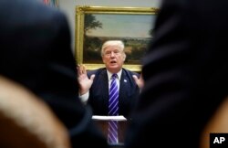 El presidente Donald Trump en la Casa Blanca, el martes 26 de septiembre de 2017.