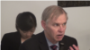 前美国在台协会主席卜睿哲在台北新书发表会(美国之音杨晨拍摄)