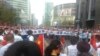 2015年9月，泛亚投资者在中国证监会门前进行维权抗议（资料图）