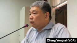 台湾残障联盟秘书长 王荣璋(美国之音 张永泰拍摄)