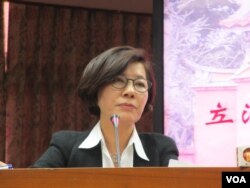 执政党国民党立委陈淑慧（美国之音张永泰拍摄）
