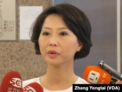 台湾在野党民进党立委陈亭妃 (美国之音张永泰拍摄)