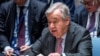ARCHIVO - El Secretario General de las Naciones Unidas, Antonio Guterres, habla con los miembros del Consejo de Seguridad, en la sede de la ONU en la ciudad de Nueva York, EEUU, el 18 de abril de 2024.