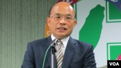 民进党主席 苏贞昌(美国之音 张永泰拍摄)
