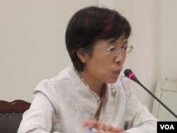 民进党立委尤美女 (美国之音张永泰拍摄)