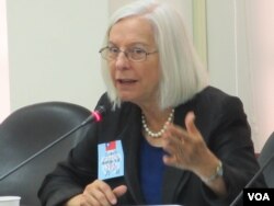 新西兰国家人权委员会前主席努南女士 (美国之音张永泰拍摄)