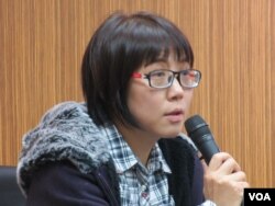 文化部影视及流行音乐产业局产制辅导科长王环珍(美国之音张永泰拍摄)
