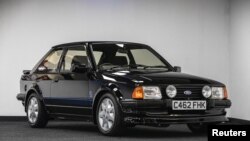 A 1985 Ford Escort RS Turbo S1 car formerly driven by the late Princess Diana offered for sale via Silverstone Auctions