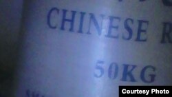 Chinese rice donated to Zimbabwean journalists by First Lady Grace Mugabe on Thursday.