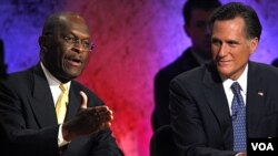 El candidato republicano, Herman Cain, disputa el liderazgo de muchas encuestas ante el ex gobernador de Massachusetts, Mitt Romney.
