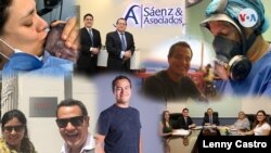 Collage de profesionales salvadoreños que están innovando en sus campos durante la pandemia del nuevo coronavirus. [Foto: Lenny Castro/VOA]