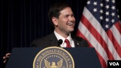 Marco Rubio dijo que por el momento le encanta ser senador y no quiere ser vicepresidente.