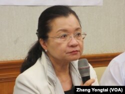 台湾在野党民进党立委田秋堇 (美国之音张永泰拍摄)