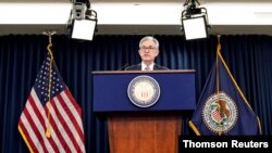 El presidente de la Reserva Federal de EE. UU., Jerome Powell, durante una conferencia en Washington, DC.