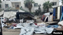 Escena del hospital de Al Shifa en la Ciudad de Gaza durante operaciones militares israelíes el 12 de noviembre de 2023.