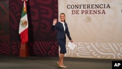 La electa presidenta Claudia Sheinbaum, durante una conferencia de prensa en Palacio Nacional en la Ciudad de México, el lunes 10 de junio de 2024.