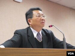 台湾在野党民进党立委陈欧珀 (美国之音张永泰拍摄)
