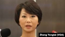 在野党民进党立委 陈亭妃(美国之音张永泰拍摄)