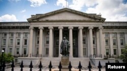 El Departamento del Tesoro de EE. UU. en Washington, D. C. el 25 de abril de 2021.
