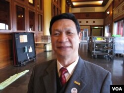 台湾观光导游协会理事长伍永益(美国之音张永泰拍摄)