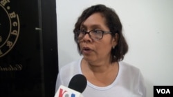 Brenda Gutierrez, miembro del Comité de Madres que pide que la libertad acordada de los presos políticos en Nicaragua no pase del 30 de mayo. Foto: Daliana Ocaña - VOA.