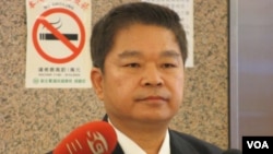 台湾在野的民进党立委 蔡煌琅(美国之音张永泰拍摄)