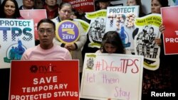 Inmigrantes en Nueva York piden no terminar el estatus de protección temporal para salvadoreños. Enero 8 de 2018.