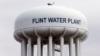 FILE - The Flint, Michigan, water tower is seen in this Feb. 5, 2016, photo.