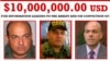 Esta imagen proporcionada por el Departamento de Justicia de Estados Unidos muestra un póster que anuncia una recompensa por información que conduzca al arresto de Cliver Alcalá Cordones que fue publicado el 26 de marzo de 2020, como parte de un caso federal en su contra. 