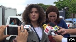 Jafet Montes, hija de Eddy Montes Praslin, muerto a manos de los custodios de la cárcel “La Modelo”.