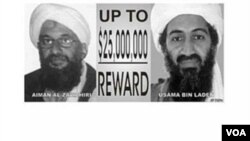 Ayman al-Zawahri y bin Laden compartían cartel en la lista de recompensas entre los más buscados.