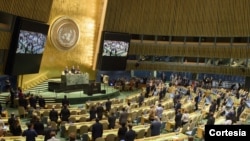 "Es simplemente inconcebible que violadores masivos de derechos humanos" como el gobierno en disputa de Maduro "puedan jugar un papel" en el consejo, dijo la embajadora de EE.UU. ante la ONU, Kelly Craft. Foto de archivo ONU/Loey Felipe.