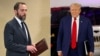 La combinación de imágenes creadas el 27 de agosto de 2024 muestra al fiscal especial Jack Smith (izq.) en Washington, el 9 de junio de 2023, y al expresidente estadounidense y candidato presidencial republicano Donald Trump en Howell, Michigan, el 20 de agosto de 2024.
